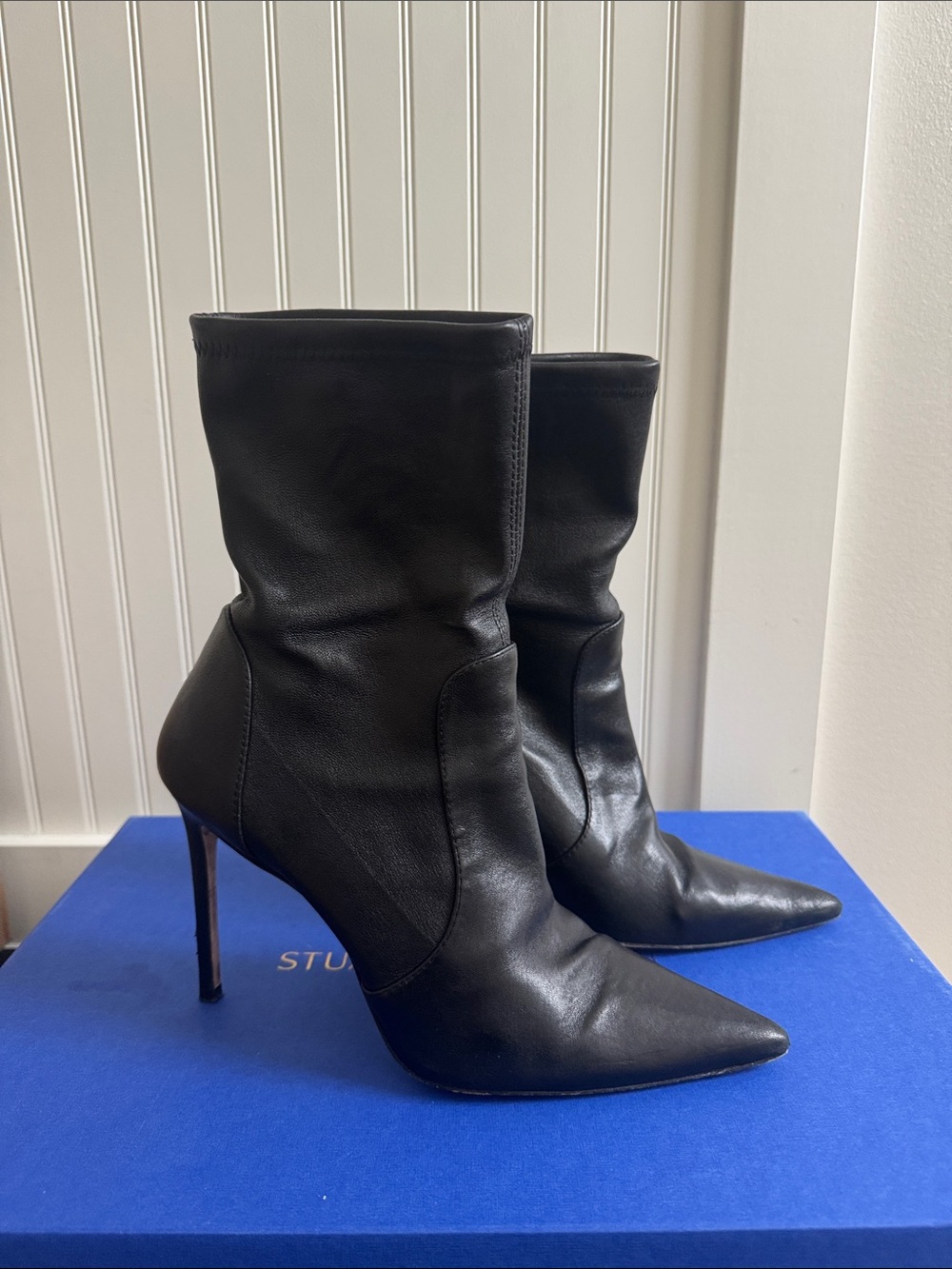 Stuart Weitzman Black Leather Boot